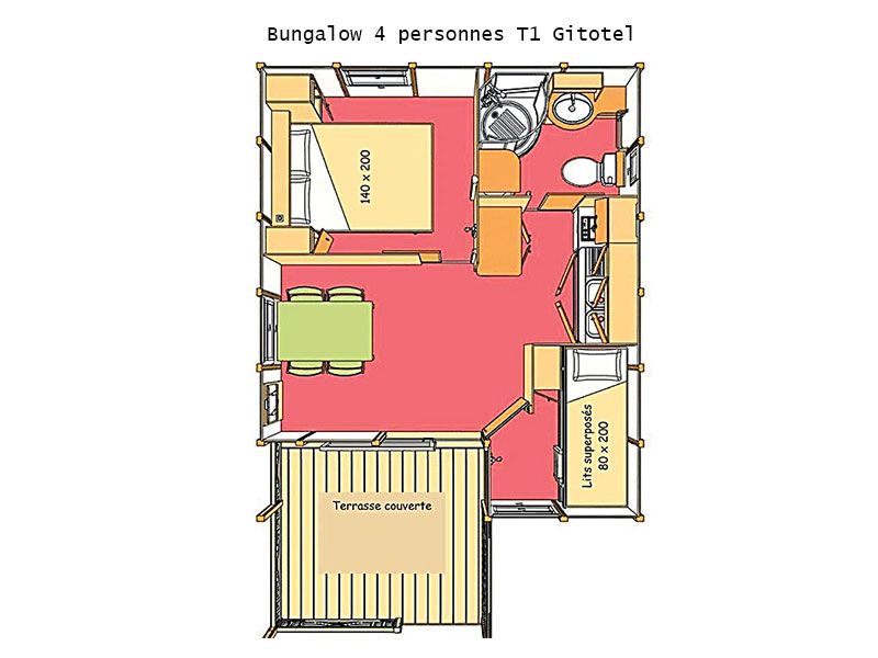 Bungalow 4pers T1 Gitotel 00